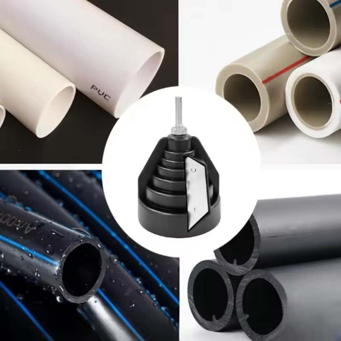 Pipe Deburring & Chamfering Tool for 20-63mm Pipes — Clean, Smooth Edges in Seconds, Manual or Drill-Powered