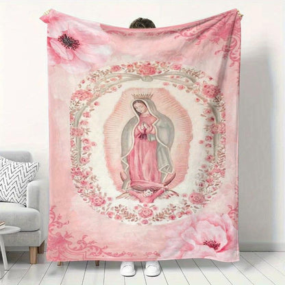 💖Virgin Mary Blessing Blanket – 60x80 Inches (150x200 cm)