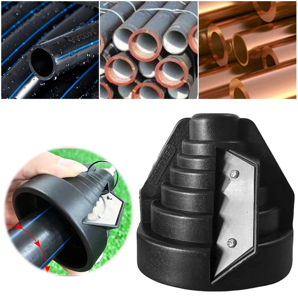 Pipe Deburring & Chamfering Tool for 20-63mm Pipes — Clean, Smooth Edges in Seconds, Manual or Drill-Powered